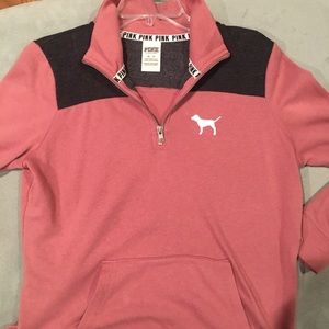 PINK half zip sweatshirt